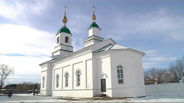 Албазинский храм Среднебельского женского монастыря перед освящением, ноябрь 2014 г.